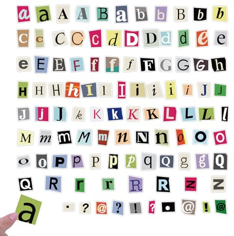 100Pcs Vintage Letter Stickers, Aesthetic Scrapbook Stickers, Retro Letter Stickers for Scrapbooking, Travel Scrapbook, Journals, Planners & DIY Decoration