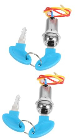 POPETPOP 2 Impostati Interruttori Accensione Atv con Chiave in Metallo Avviamento Affidabile per Scooter Elettrici e Veicoli per Ricambio Facile da Installare