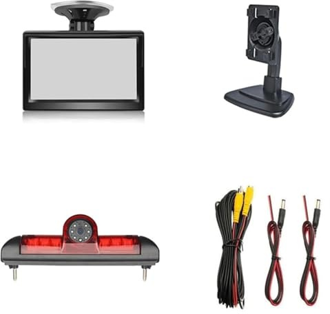 Parking Assistant For Peugeot For Boxer 5 Inch Car Backup Rear View Monitor With Suction Cup And Bracket Brake Light Parking Reversing Camera