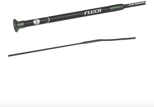 JA Horse Fleck Cravache de dressage en carbone ultra légère pour cavalier de dressage, entraînement et tournoi (graphite noir, 130 cm)