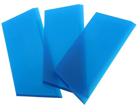 LOORGVEL 3 Pezzi Raschietti Vinile Auto Interni in Materiale Bovino Resistente Spatole per Pellicola Adesiva e Tergivetro Finestre per Modelli e Aree Multiple Blu