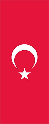 flaggenmeer® Flagge Türkei 160 g/m² ca. 400 x 150 cm mit Hohlsaum für Ausleger