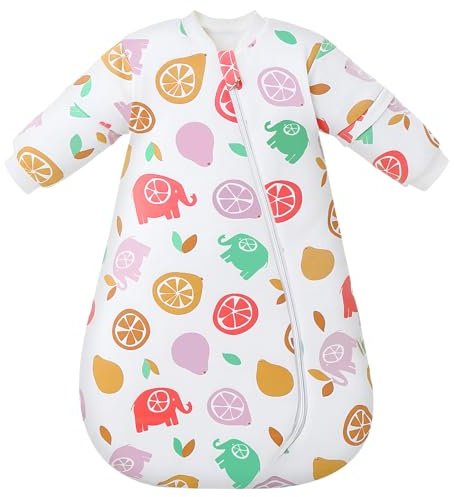 MIKAFEN Mikarten Baby Schlafsack Langarmer Winter 3.5Tog | 100% Bio-Baumwollschlafsack (68-80cm/6-14 Monate)