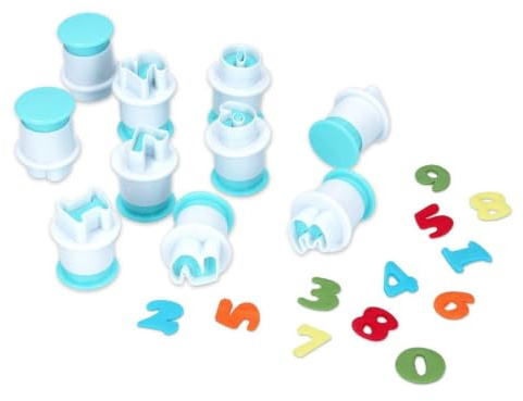 Cake Masters Ausstecher, Stempel Zahlen Set, 10er