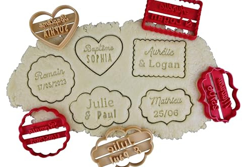 3DKOUPE - Emporte-pièce à composer - Petit Beurre - Personnalisable avec texte - Typo et couleur au choix - Conçu et fabriqué en France …