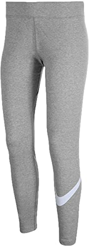 Nike Damen Sportswear Essential Leggings, Dk Grey Heather/(White), XS EU