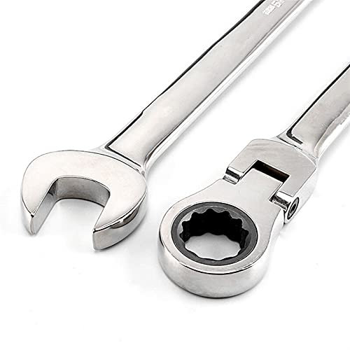 Juego de Llaves, Llave combinada de 8 mm a 13 mm, acción Flexible, Llave rápida, Cabeza de Tuerca de Llave, trinquete, Llave métrica, Extremo Abierto y Llave de Anillo, Mano