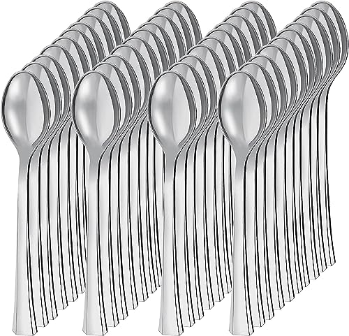 EOGRFW 100 Stück Plastiklöffel,11.5cm Klein Mehrweglöffel, Wiederverwendbar & Robust Plastik Löffel,Plastikbesteck Mehrweg Für Desserts,Party,Proben oder Vorspeisen Und Den TäGlichen Gebrauch
