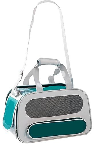 CASEGO Multifunktionale Haustier-Katzentasche, kann quer über dem Körper auf Einer Schulter getragen Werden, tragbarer, atmungsaktiver Haustier-Rucksack mit großem Fassungsvermögen (Green)