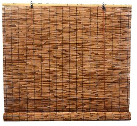 ORANGES Bambusrollo 120cm 140cm 160cm Breit Rollo Sonnenschutz Fenster Sichtschutz Terrasse Bambus Jalousien Fenster Outdoor Ohne Bohren 50 150cm
