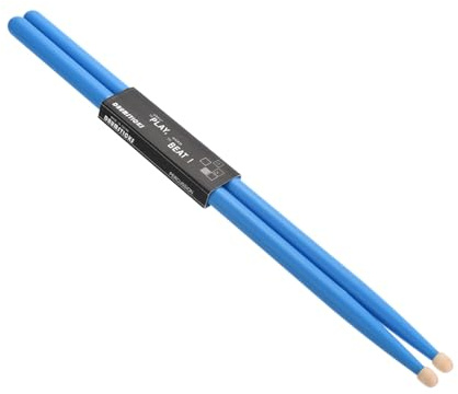 sourcing map Drumstick aus Ahornholz, rutschfeste Griffe, 5 A, Blau, klassische Schlagzeugstöcke mit Holzspitze zum Drummen, Musikinstrument, Percussion, 1 Paar