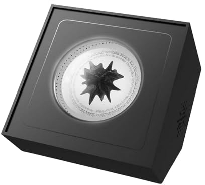 AsrMyjcx Musik Rhythmus Lampe Ferrofluid Lautsprecher Display Ausrüstung Sound Partner Ferrofluid Visualizer Lampe für Schlafzimmer Nachttisch Geburtstag, Schwarz