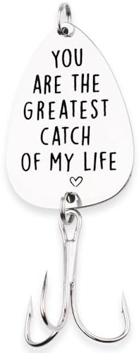 Geschenk für Ehemann, Geburtstag für Freund, Verlobte, Geschenke für ihn, Hubby, Ehemann, Angelzubehör für Fischliebhaber, Geschenke für Männer, Freund, Angelhaken, You are The Greatest Catch of My