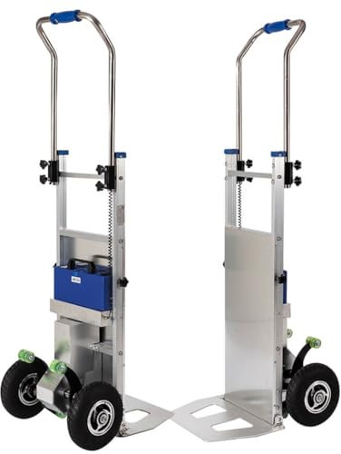 DGHKB Carrello per Carichi Pesanti,Saliscale Elettrico,Carrello su Ruote,con Maniglia Estensibile,Motore Senza Spazzole,capacità di Carico 200 kg,Adatto per Trasportare Oggetti Pesanti 8ah