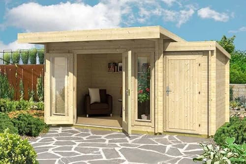 Buttercup Farm Bike Extension 2000-Log Cabin, Wooden Garden Room, Timber Summerhouse, Home Office - L130 x W220 x H210.9 cm
