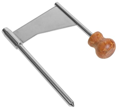 OKUMEYR Rallador Manual para Queso y Chocolate de Acero Inoxidable Diseño Simple y Mango de Madera, Herramienta Versátil para Rallar Alimentos de Forma Uniforme en Cocina