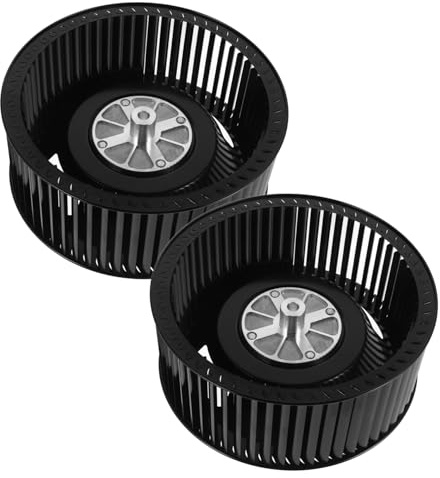 2pcs Range Hood Fan Wheel Metal Black Replacement Blowers | Precision Craftsmanship, Quiet Operation, Easy Installation, Kitchen Exhaust Use, Stove Hood Parts