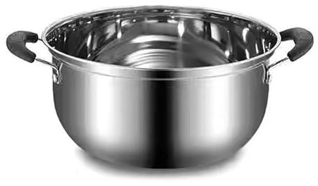 TUKRPQMRI Marmite à soupe en acier inoxydable Marmite à sauce multi-usages facile à nettoyer Chauffage uniforme Compatible avec cuisinière à induction à gaz/87