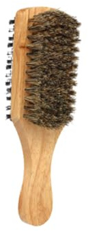 Outanaya Doppelseitige Bartbürste aus Wildschweinborsten für Männer Professionelle Bartpflege Mittlere Tragbar Ergonomischer Griff für Präzises Styling und Glattes Finish