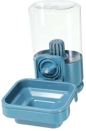 DIYEAH Dispensador de Agua para Mascotas con Filtro Botella Colgante Antidesbordamiento para Jaula de Conejos y Pequeños Animales Capacidad Grande Color Azul Bebedero Automático para