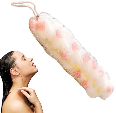 Spugna da doccia per il corpo, spugna da bagno in schiuma rapida, lunga e elasticizzata, per pelle, corpo, piedi, uomini, donne, anziani, adolescenti, bambini, hotel, bagno, appartamento