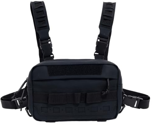 Tacticals - Bolsa de pecho con correa ajustable para exteriores, chalecos, entrenamientos, ciclismo, tácticas, paquete para hombres