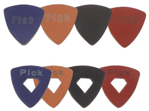LOLIPPYY Gitarrenplektren Dicke und Leichte Plektren 8 Stück aus Leder Zubehör für Akustik und E-gitarren für Bass und Saiteninstrumente