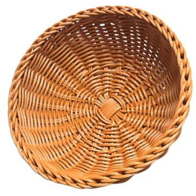 GANAZONO Cesto Porta Pane Contenitore Tessuto Resistente Rustico Rotondo in Pp Intrecciato per Conservazione e Organizzazione Domestica per Cucina e Sala da