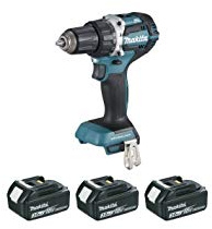 Perceuse visseuse MAKITA 18V Li-Ion Ø13 mm - 3 Batteries 18V 3.0Ah + chargeur + coffret - DDF484RF3J