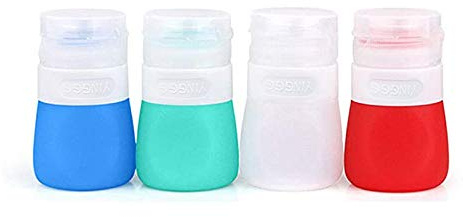 YINGGG Squeeze Portable Salad Dressing Container to Go Bottles for Sauces, Mini Salad Dressing Bottles，Leakproof Condiment Storage Bottle, Mini Ketchup Bottle Dressing to Go for Lunch set of 4 (37ML)
