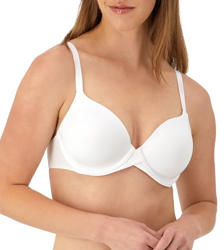 Maidenform One Fab Fit Underwire, Push-Up T-Shirt, Modern Demi, Lightly Padded Bra with Convertible Straps