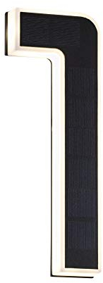 Paulmann 79842 - Numero civico 1, LED a energia solare, grado di protezione IP44, luce bianca calda, batteria sostituibile, incluso 1 elemento di illuminazione ad energia solare da 0,2 Watt, in plastica, colore:nero, luminosità: 3000 K