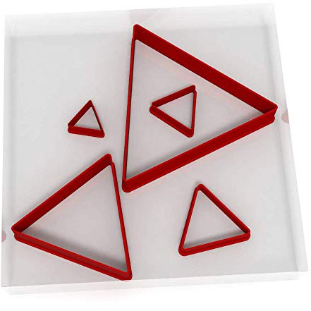Set of 5 Triangle Cutters Fondant Polymer Cookie Icing Crafts Clay