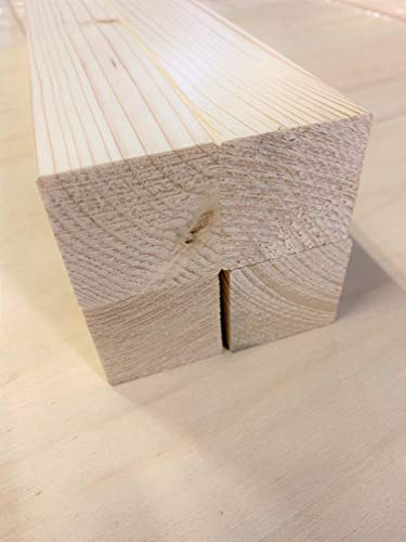 Listello/travetto in legno di abete piallato 4 lati, non trattato mm.45x45 confezione pz.4. Made in Italy. (Abete 45x45x1500 pz.4)