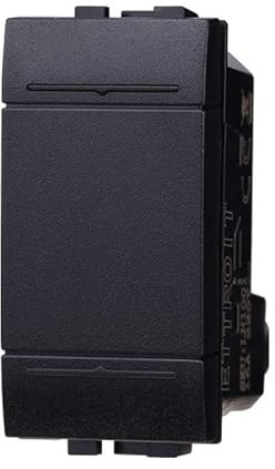 Pulsante Normalmente Aperto, Pulsante 1P 16A Unipolare, Compatibile Con Bticino Living Light (1 Pezzo, Nero)
