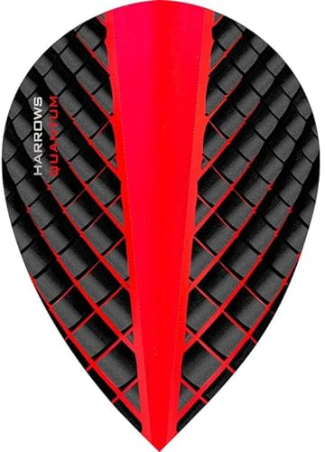 THOR-SPORTS Harrows Quantum Flights Slim/Pear/Kite/Standard in diversen Farben (Pear 1 Set, Rot)