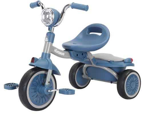UBRAVOO Baby Lauflern-Dreirad, Klappbar mit Pedalen, Coole Lichter, Robuste Räder und Bequemer Sitz für 1-5 Jährige