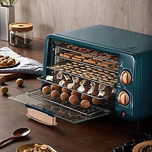 Déshydrateur alimentaire à 5 plateaux avec fenêtre entièrement en verre pour recettes, thermostat 50-80 °C, minuterie 12 heures, sèche-linge pour fruits, légumes et viandes, faible consommation d