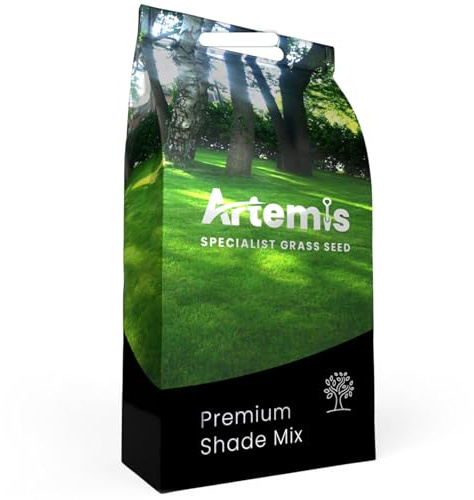 Artemis Premium Shade Grass Seed, 5KG, Fast Germination & Growth, Pet & Family Friendly for Shady & Shaded Lawns