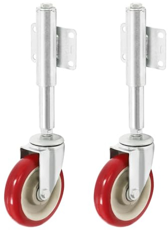 Set di 2 rulli portoni caricati a molla, ruote scorrevoli, porta del garage, molla 125 mm/100 mm, rulli portanti 150 kg, portata per cancello da giardino, fattoria, girevole a 360 gradi (125 mm)