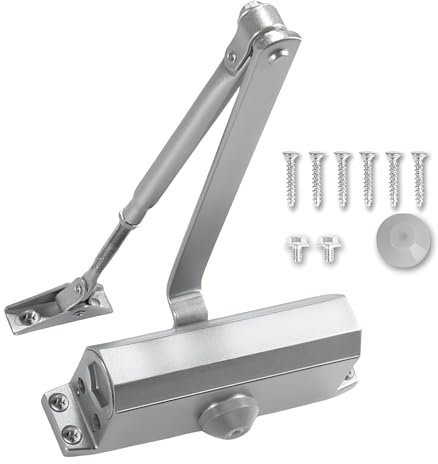 CERRAMATIC M-200, Chiudiporta automatico, molla porta con braccio articolato idraulico, chiudiporta a molla 45-65kg, chiusura porta con fermo silenzioso, chiude porte automatiche.