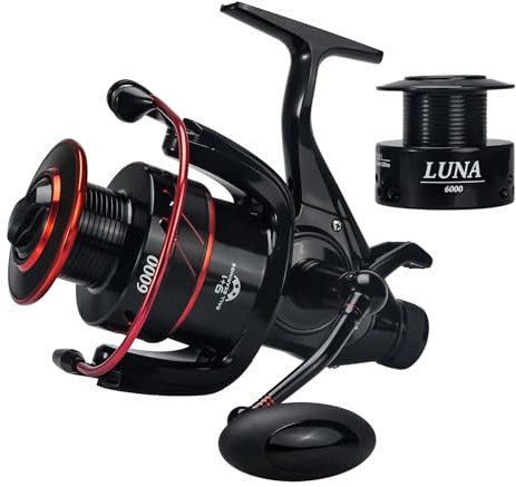 SeaKnight Luna Karpfenangelrolle 9+1BB Freilauf-Spinnrolle 5,5:1 Süßwasserrolle 4000 5000 6000 Kohlefaser-Bremssystem Max 12 kg