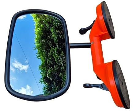 Emergency Temporary Wing Mirror by Emergen See, Universal Vehicle Fit, Suction Mount with Safety Tether