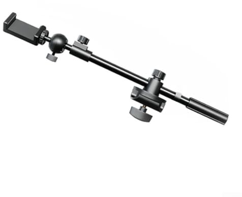 Asta per microfono rotante 55 cm con bracci regolabili a 360 gradi per uso treppiede (C)