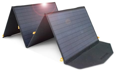 FlexSolar 120W faltbare Solarpanel-Ladegeräte 20-28V DC Ausgang | IP65 wasserdicht - Notstrom-Solarmodule für Camping, Wohnmobile & Haushalt - Kompatibel mit Powerstations, Generatoren