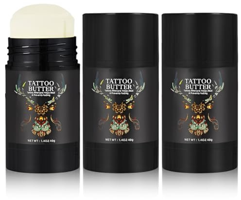 ARHZ 3 piezas Crema para tatuajes, cuidado para pieles tatuadas, crema para el cuidado y mantenimiento de tatuajes, refuerza los colores