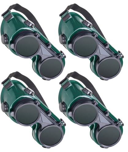 FUTUREORYY 4pcs Welding Goggles Flip-up Safety Glasses Industrial Eye Protection Anti-glare Lens for Welders Grinding and Cutting Tasks