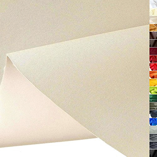 TOLKO wasserdichter Stoff Meterware | festes Segeltuch Nylon Stoff Planenstoff Nylonplane | Reißfest und Langlebig | 150cm breit | schwerer wasserfest beschichteter Outdoorstoff (Beige)