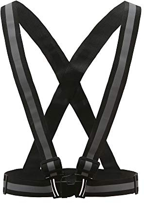 AYKRM Gilet de Sécurité Réfléchissant Haute visibilité Réglable Gilet de Sécurité pour La Course, Le Vélo, La Moto (S-XXL, Noir)