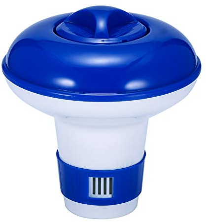 DeeCozy Schwimmender Chlorspender, Schwimmbad Spa Chemiespender Schwimmende Tablette Chlor Automatische Dosiervorrichtung für Arzneimittelboxen, Chlorspender, 5 inch